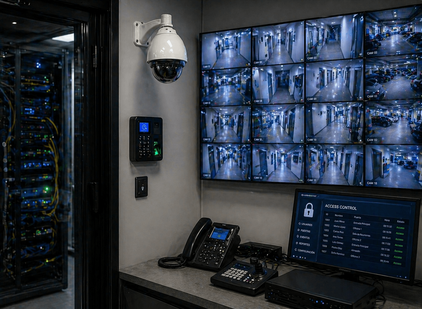 Seguridad electrónica y monitoreo para empresas — servicio corporativo TCHAR en CDMX